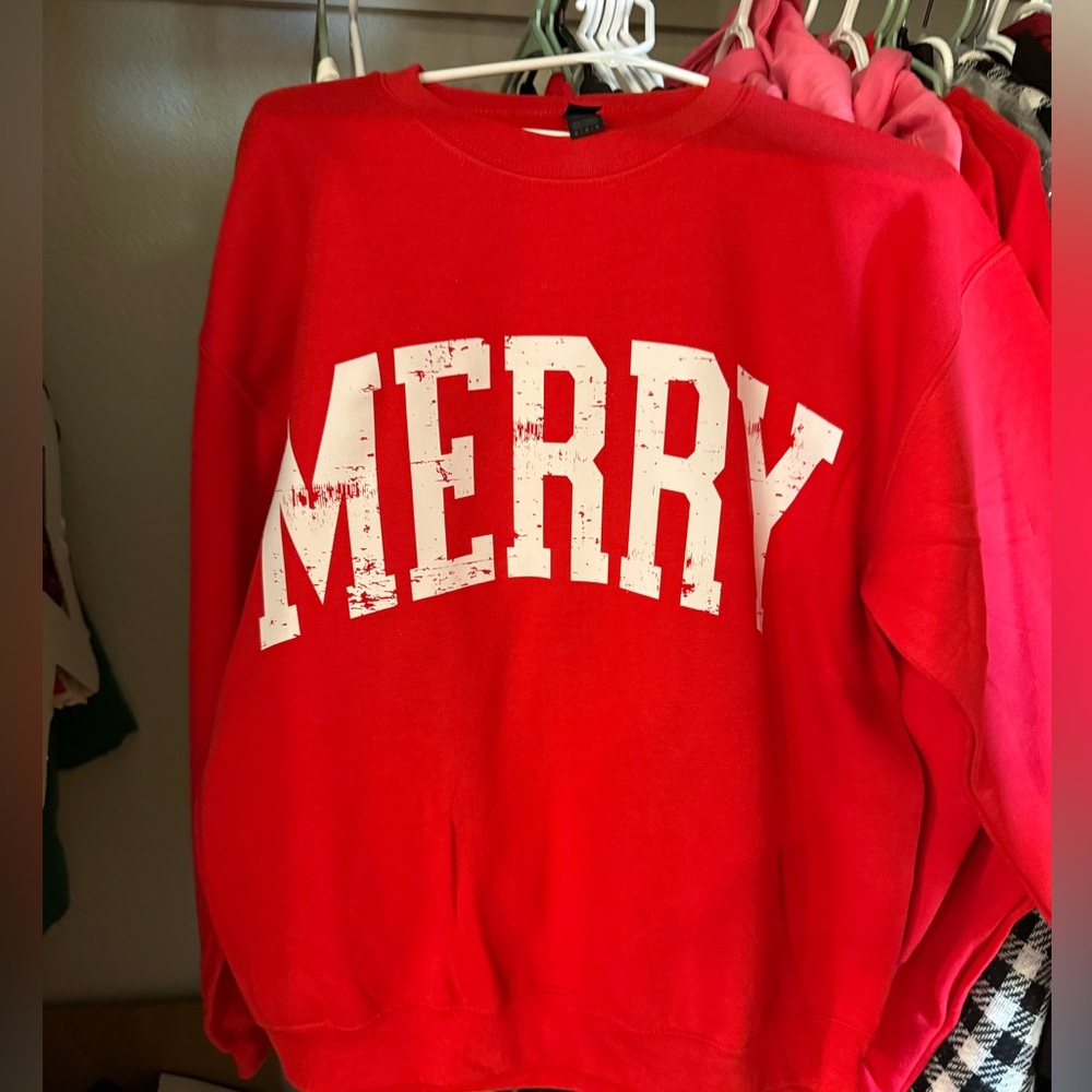 Crew neck “Merry” sweatshirt multiple sizes available